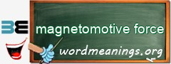 WordMeaning blackboard for magnetomotive force